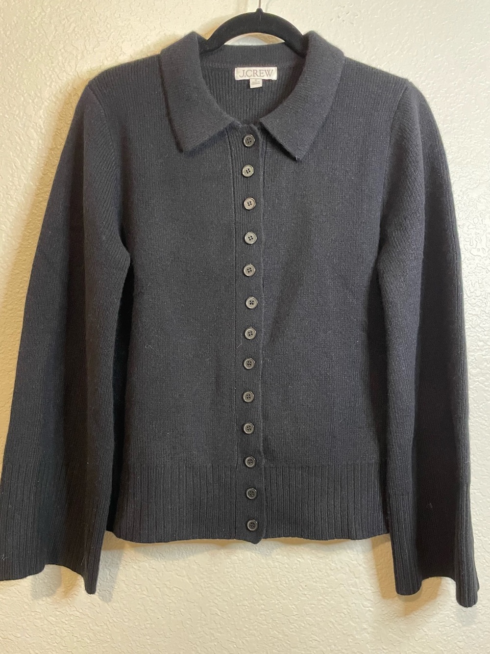 J. Crew Milano-stitch black cardigan - Picture 3 of 7